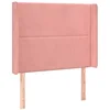 Image de vidaXL Hoofdbord met randen 83x16x118/128 cm fluweel roze