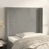 Image de vidaXL Tête de lit avec oreilles Gris clair 103x16x118/128 cm Velours