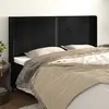 Image de vidaXL Tête de lit avec oreilles Noir 183x16x118/128 cm Velours