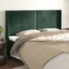Image de vidaXL Tête de lit avec oreilles Vert foncé 203x16x118/128 cm Velours