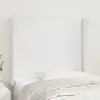 Image de vidaXL Tête de lit avec oreilles Blanc 103x16x118/128 cm Similicuir