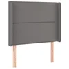 Image de vidaXL Hoofdbord met randen 103x16x118/128 cm kunstleer grijs