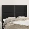 Image de vidaXL Tête de lit avec oreilles Noir 147x16x118/128 cm Similicuir