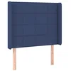 Image de vidaXL Tête de lit avec oreilles Bleu 103x16x118/128 cm Tissu