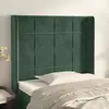 Image de vidaXL Tête de lit avec oreilles Vert foncé 83x16x118/128 cm Velours