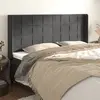 Image de vidaXL Tête de lit avec oreilles Gris foncé 163x16x118/128 cm Velours