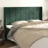 Image de vidaXL Tête de lit avec oreilles Vert foncé 183x16x118/128 cm Velours