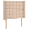 Image de vidaXL Tête de lit avec oreilles Cappuccino 83x16x118/128cm Similicuir