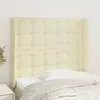 Image de vidaXL Tête de lit avec oreilles Crème 93x16x118/128 cm Similicuir