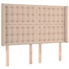Image de vidaXL Tête de lit avec oreilles Cappuccino 147x16x118/128 cm