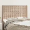 Image de vidaXL Tête de lit avec oreilles Cappuccino 147x16x118/128 cm
