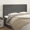 Image de vidaXL Tête de lit avec oreilles Gris 163x16x118/128 cm Similicuir