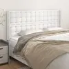 Image de vidaXL Tête de lit avec oreilles Blanc 183x16x118/128 cm Similicuir