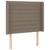 Image de vidaXL Tête de lit avec oreilles Taupe 83x16x118/128 cm Tissu