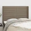 Image de vidaXL Tête de lit avec oreilles Taupe 147x16x118/128 cm Tissu