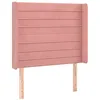 Image de vidaXL Hoofdbord met randen 83x16x118/128 cm fluweel roze