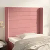 Image de vidaXL Tête de lit avec oreilles Rose 83x16x118/128 cm Velours