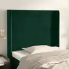Image de vidaXL Tête de lit avec oreilles Vert foncé 103x16x118/128 cm Velours