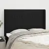 Image de vidaXL Tête de lit avec oreilles Noir 147x16x118/128 cm Tissu