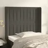Image de vidaXL Tête de lit avec oreilles Gris foncé 83x16x118/128 cm Velours