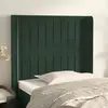 Image de vidaXL Tête de lit avec oreilles Vert foncé 83x16x118/128 cm Velours