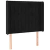 Image de vidaXL Hoofdbord met randen 103x16x118/128 cm fluweel zwart