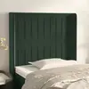 Image de vidaXL Tête de lit avec oreilles Vert foncé 103x16x118/128 cm Velours