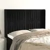 Image de vidaXL Tête de lit avec oreilles Noir 147x16x118/128 cm Velours