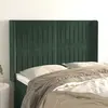 Image de vidaXL Tête de lit avec oreilles Vert foncé 147x16x118/128 cm Velours