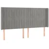 Image de vidaXL Tête de lit avec oreilles Gris clair 163x16x118/128 cm Velours