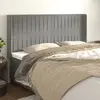 Image de vidaXL Tête de lit avec oreilles Gris clair 183x16x118/128 cm Velours