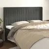 Image de vidaXL Tête de lit avec oreilles Gris foncé 183x16x118/128 cm Velours