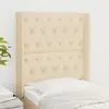 Image de vidaXL Tête de lit avec oreilles Crème 83x16x118/128 cm Tissu