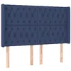 Image de vidaXL Tête de lit avec oreilles Bleu 163x16x118/128 cm Tissu