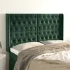 Image de vidaXL Tête de lit avec oreilles Vert foncé 147x16x118/128 cm Velours