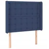 Image de vidaXL Hoofdbord met randen 93x16x118/128 cm stof blauw