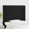 Image de vidaXL Tête de lit avec oreilles Noir 103x16x118/128 cm Tissu