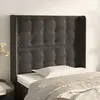 Image de vidaXL Tête de lit avec oreilles Gris foncé 93x16x118/128 cm Velours