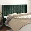 Image de vidaXL Tête de lit avec oreilles Vert foncé 183x16x118/128 cm Velours