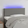 Image de vidaXL Tête de lit à LED Gris foncé 80x5x78/88 cm Tissu