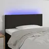 Image de vidaXL Tête de lit à LED Noir 80x5x78/88 cm Tissu