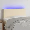 Image de vidaXL Tête de lit à LED Crème 80x5x78/88 cm Tissu