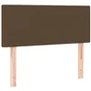 Image de vidaXL Tête de lit à LED Marron Foncé 90x5x78/88 cm Tissu