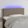 Image de vidaXL Tête de lit à LED Taupe 90x5x78/88 cm Tissu