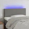 Image de vidaXL Tête de lit à LED Gris foncé 100x5x78/88 cm Tissu