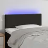 Image de vidaXL Tête de lit à LED Noir 100x5x78/88 cm Tissu