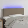 Image de vidaXL Tête de lit à LED Taupe 100x5x78/88 cm Tissu