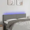 Image de vidaXL Tête de lit à LED Gris foncé 144x5x78/88 cm Tissu