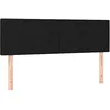 Image de vidaXL Tête de lit à LED Noir 144x5x78/88 cm Tissu