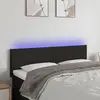 Image de vidaXL Tête de lit à LED Noir 144x5x78/88 cm Tissu